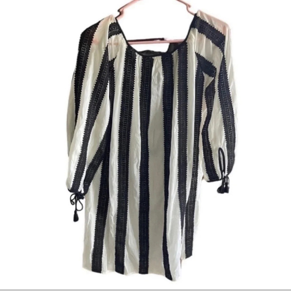 J.CREW Tie Neck Bow & Tie Traditional Romanian Style Dress Size Medium - Picture 13 of 14